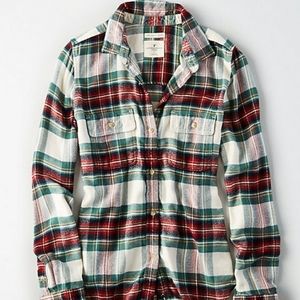 Ahh-mazingly soft flannel cabin button up shirt